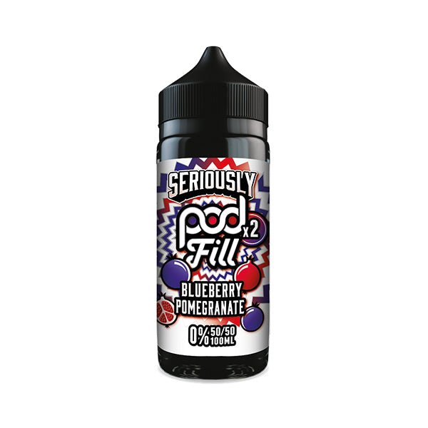 bulk wholesale Doozy Vape Seriously Pod Fill X2 Shortfill 100ml E - Liquid - Blueberry Pomegranate