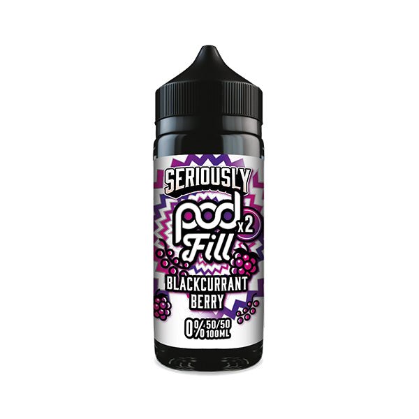 bulk wholesale Doozy Vape Seriously Pod Fill X2 Shortfill 100ml E - Liquid - Blackcurrant Berry