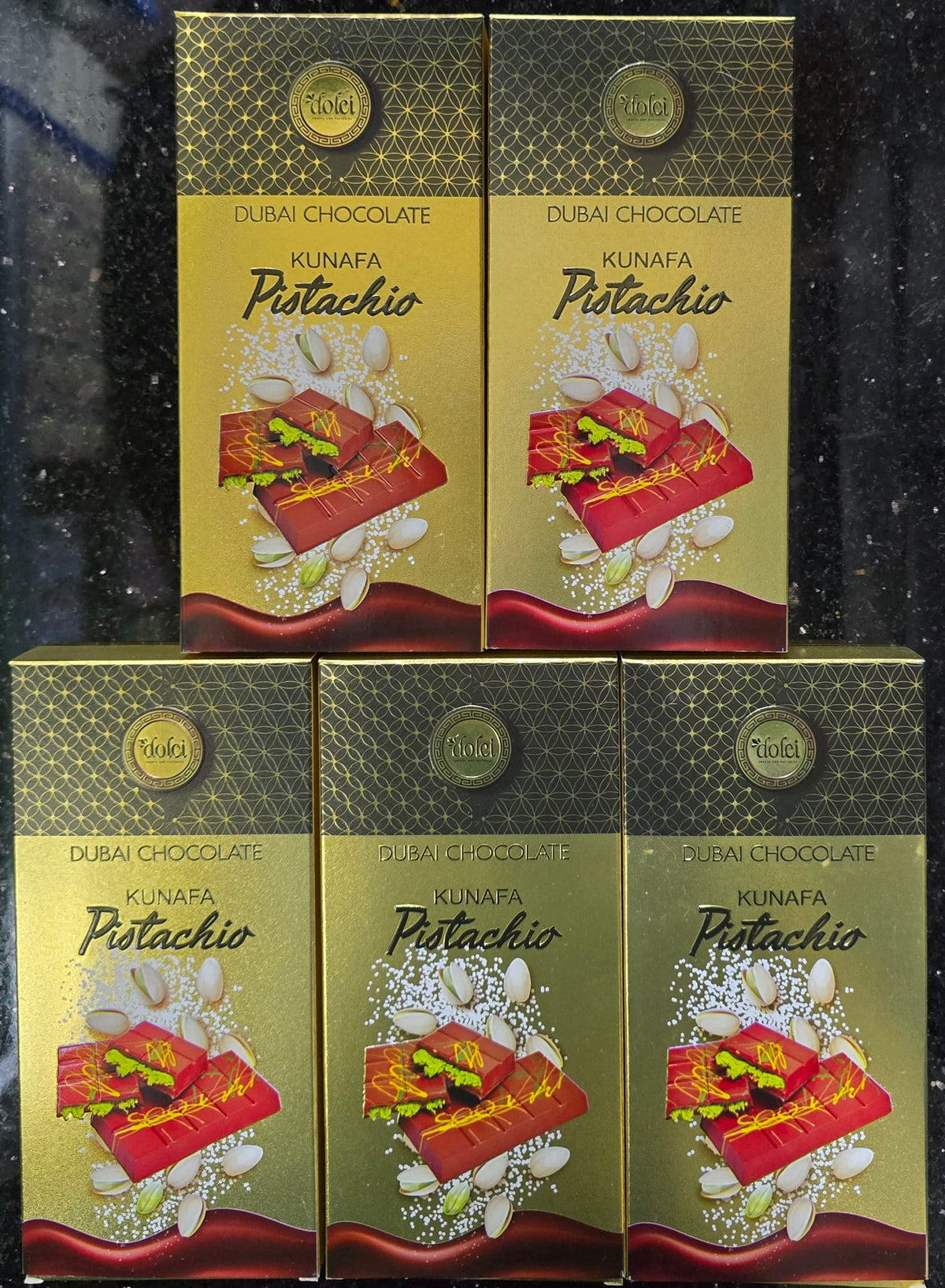 bulk wholesale Dubai Viral Kunafa Chocolate Pistachio Bar By Dolici -
