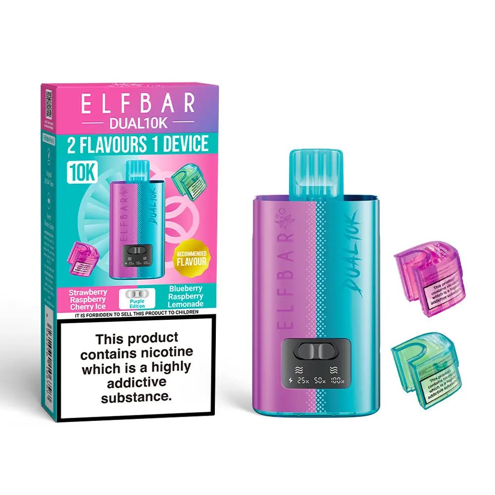 bulk wholesale Elf Bar Dual 10K Vape Kit Pack of 5 - Purple Edition