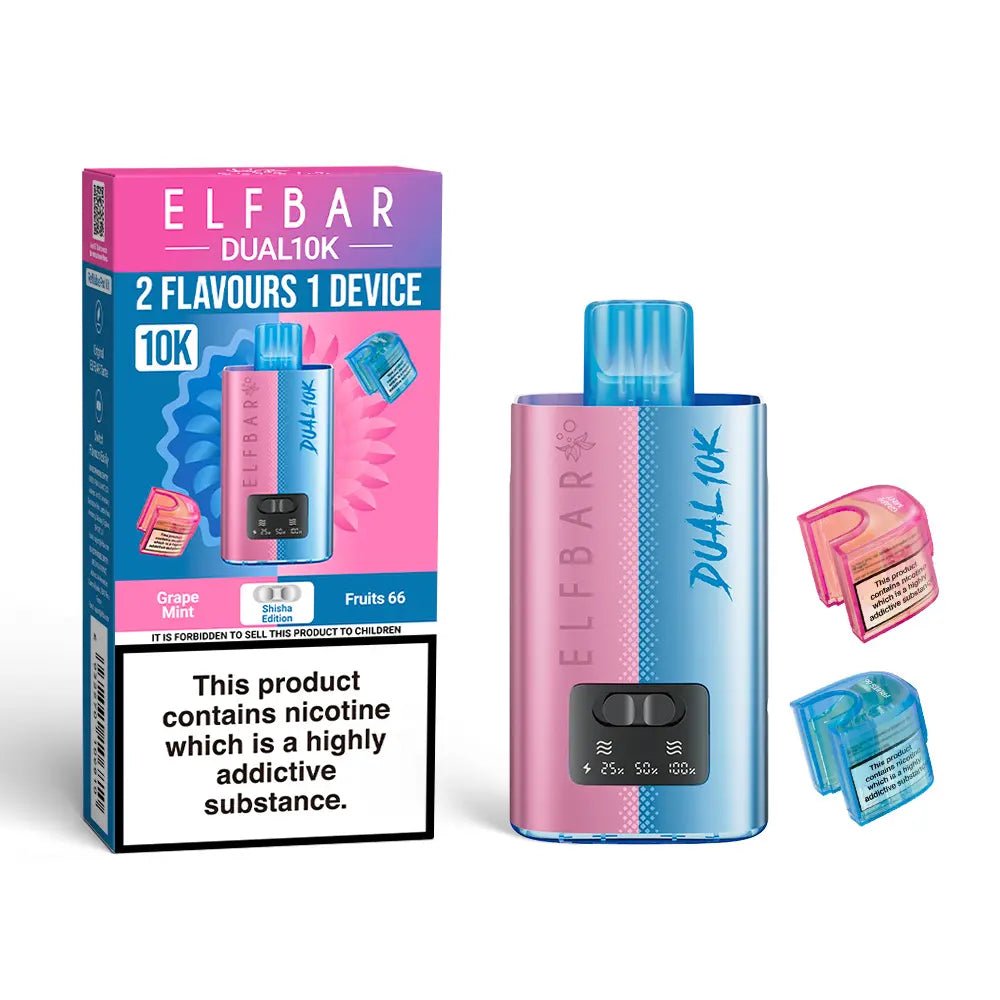 bulk wholesale Elf Bar Dual 10K Vape Kit Pack of 5 - Shisha Edition