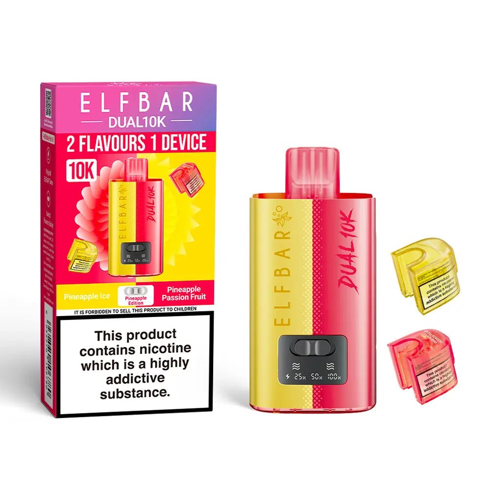 bulk wholesale Elf Bar Dual 10K Vape Kit Pack of 5 - Pineapple Edition