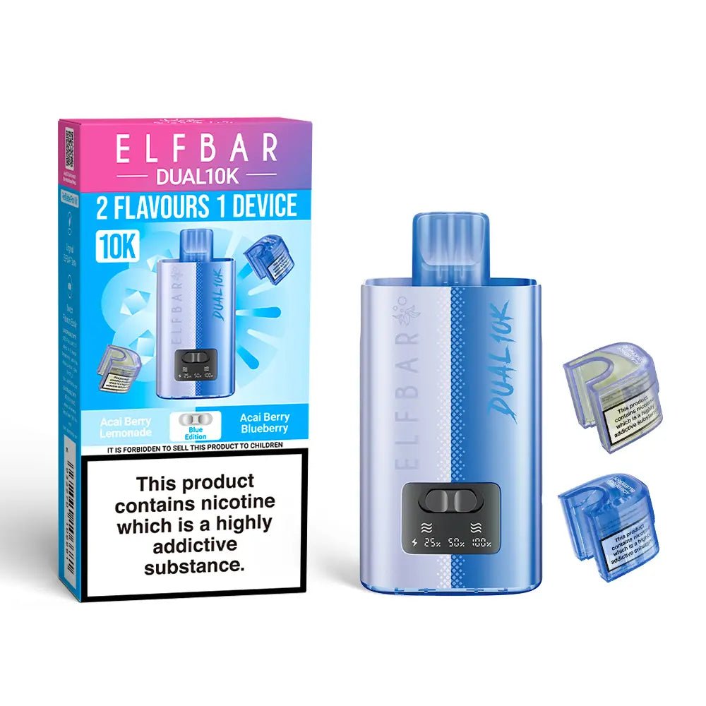 bulk wholesale Elf Bar Dual 10K Vape Kit Pack of 5 - Blue Edition