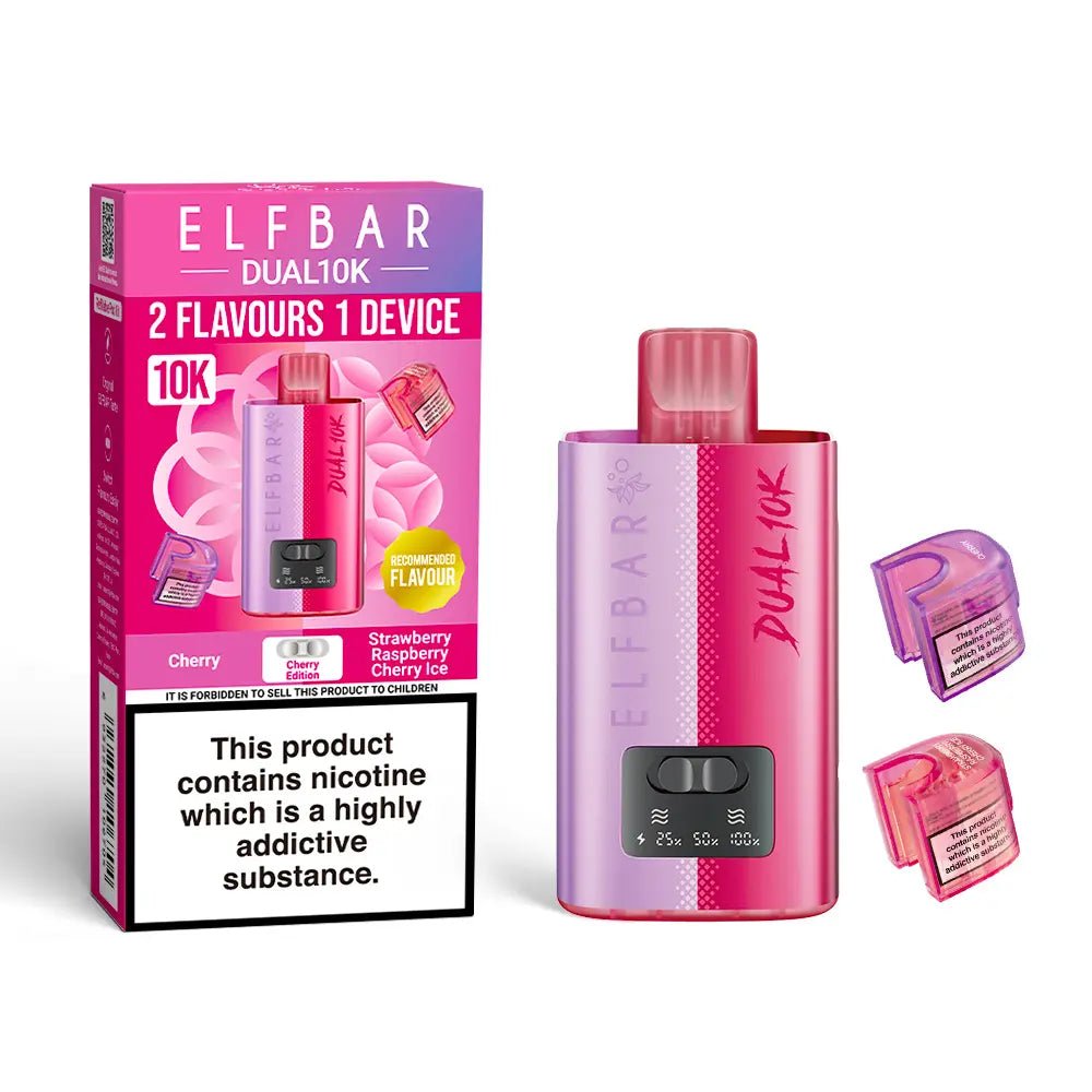 bulk wholesale Elf Bar Dual 10K Vape Kit Pack of 5 - Cherry Edition