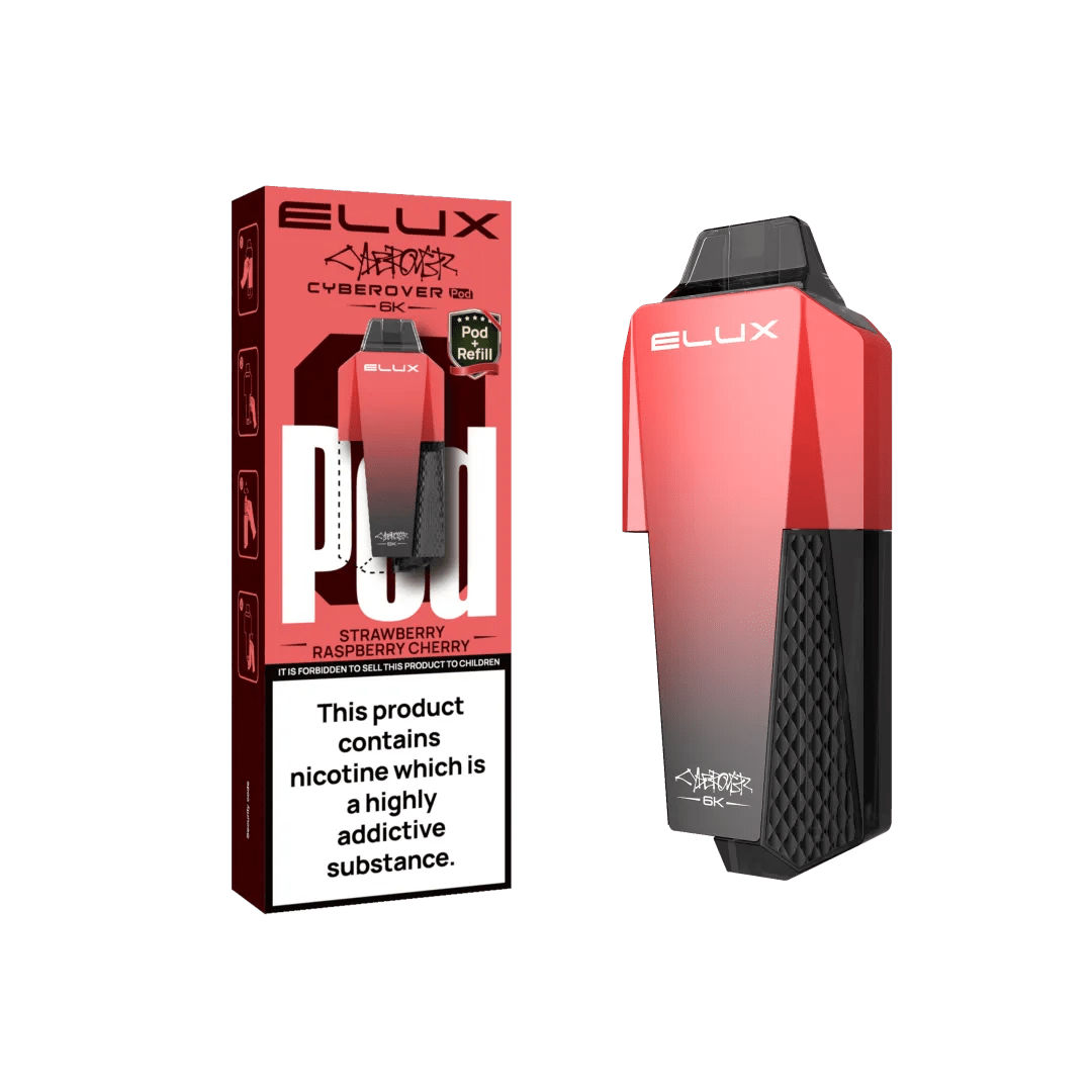 bulk wholesale Elux Cyberover 6K Replacement Pods Box of 5 - Strawberry Raspberry Cherry