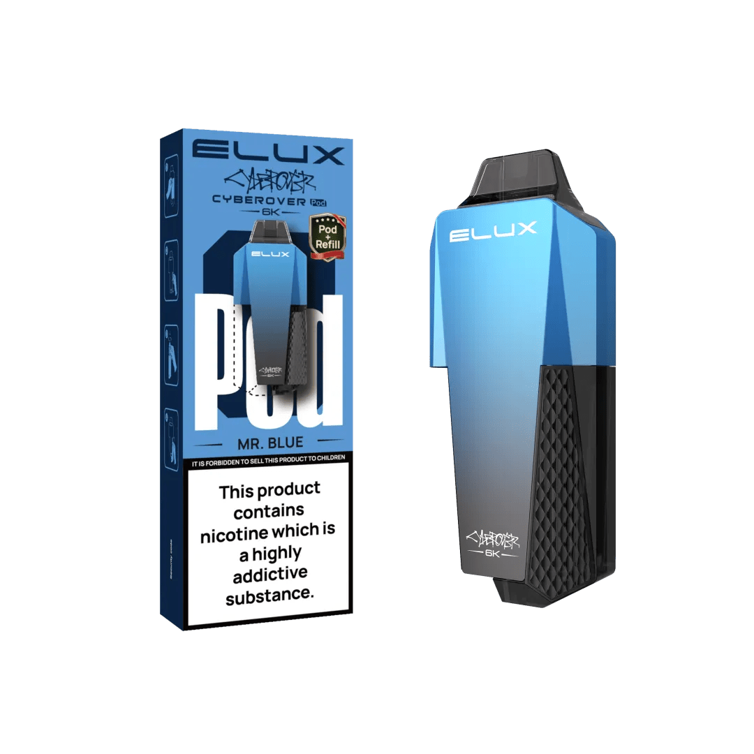 bulk wholesale Elux Cyberover 6K Replacement Pods Box of 5 - Mr Blue