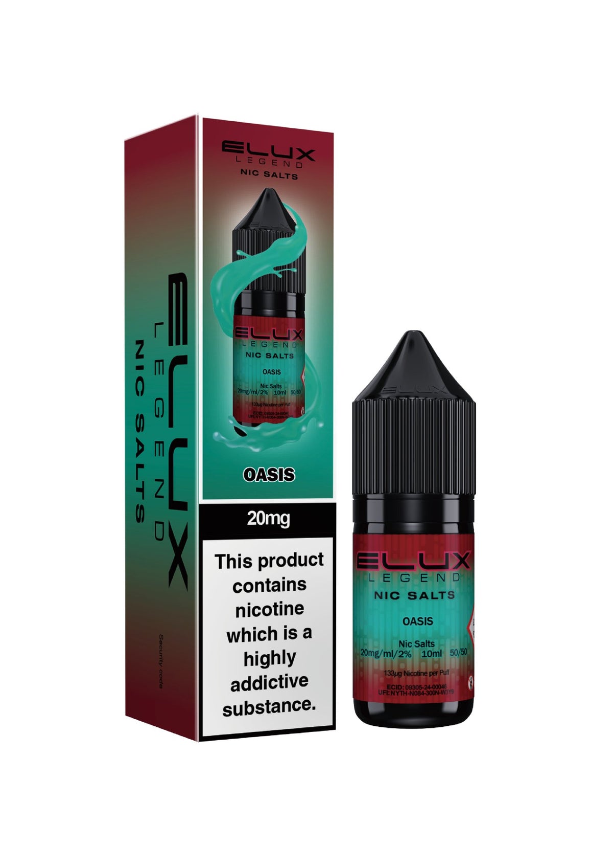 bulk wholesale Elux Legend Nic Salts - 10ml E - liquids - Box of 10 - Oasis *New*