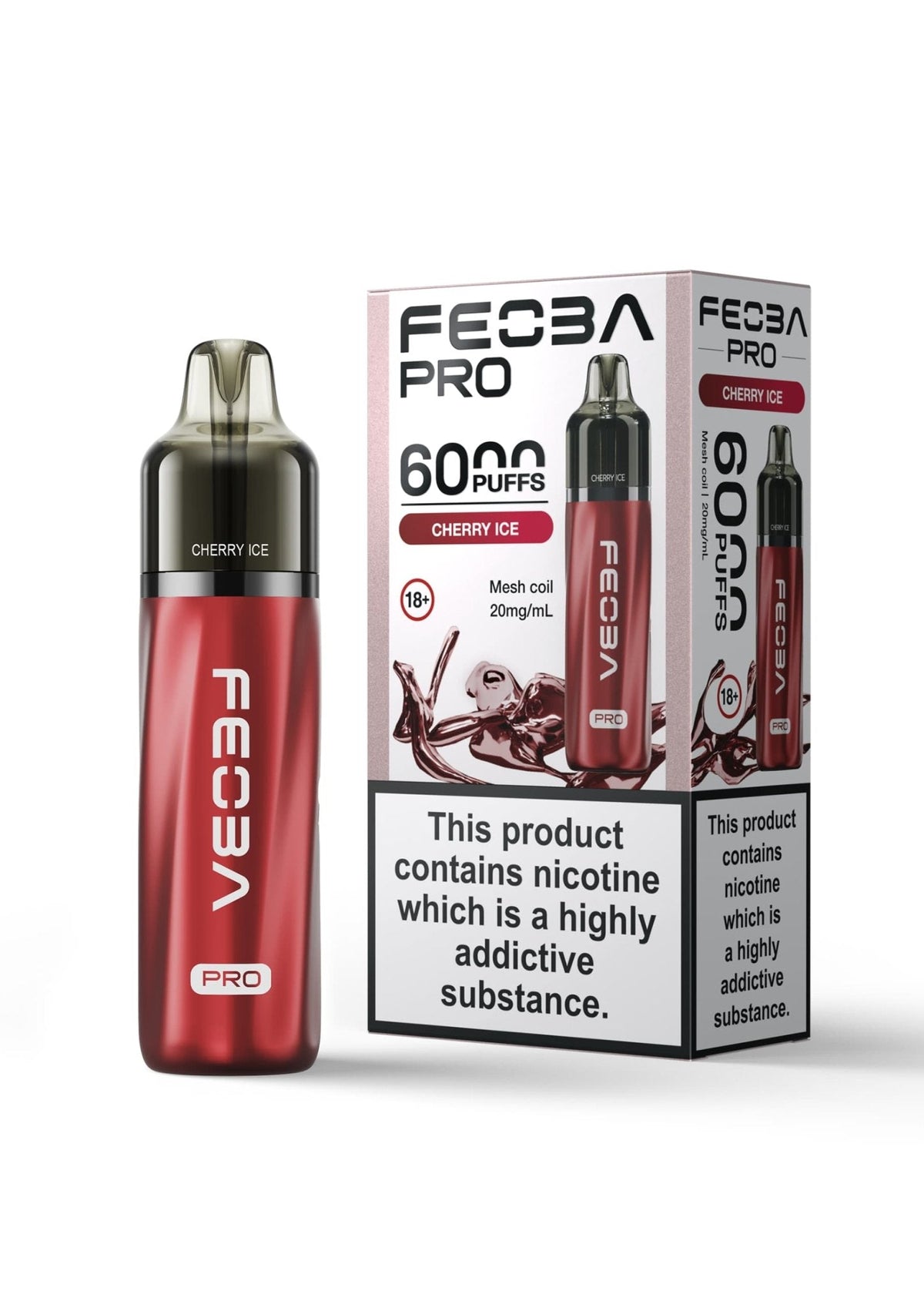 bulk wholesale Feoba Pro 6000+ Vape Kit Box of 5 - Cherry Ice