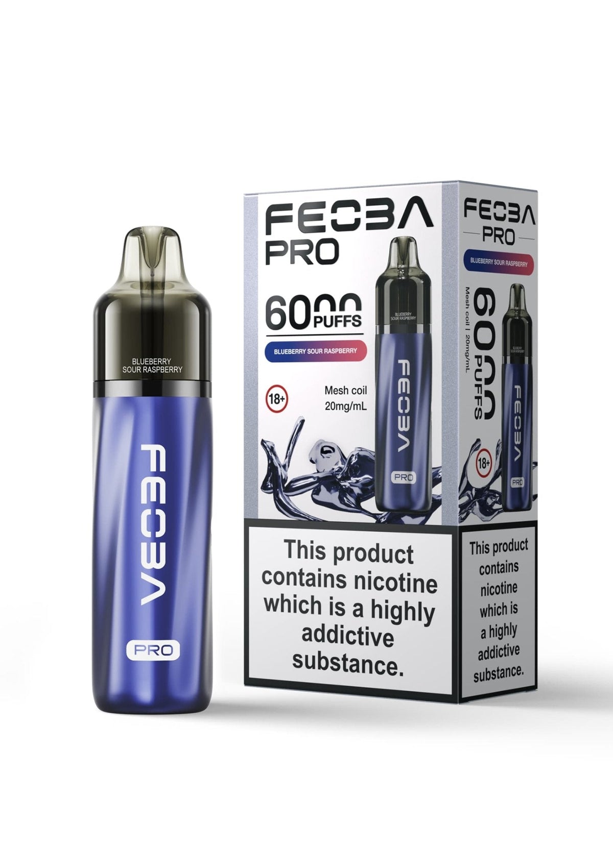 bulk wholesale Feoba Pro 6000+ Vape Kit Box of 5 - Blue Sour Raspberry