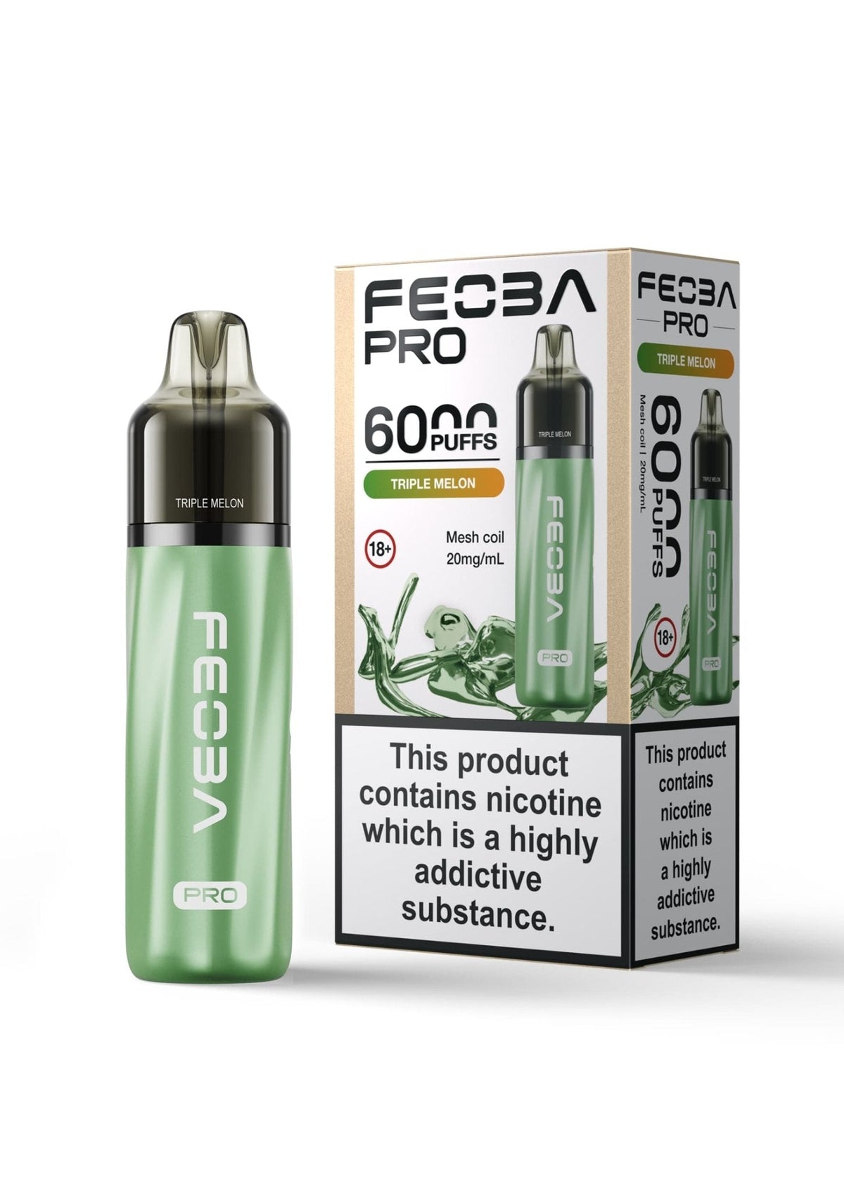 bulk wholesale Feoba Pro 6000+ Vape Kit Box of 5 - Triple Melon
