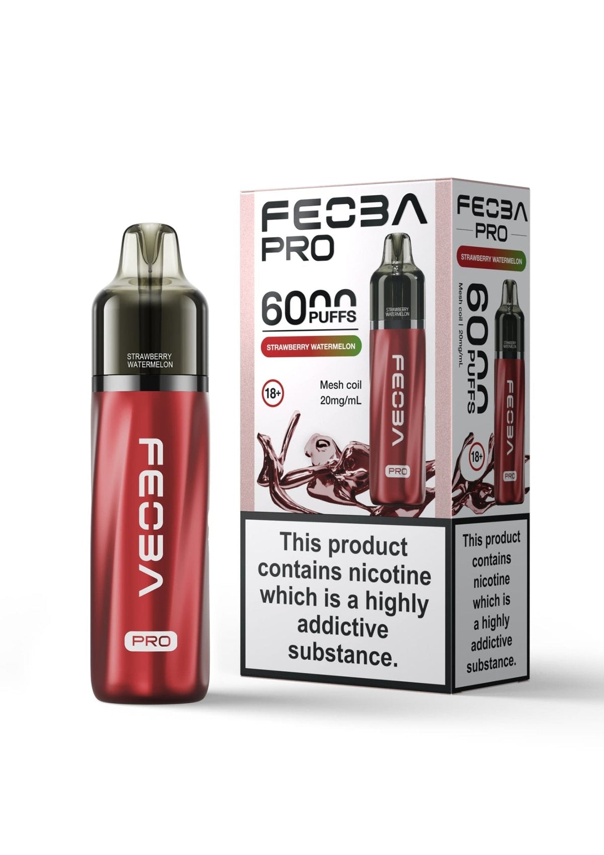 bulk wholesale Feoba Pro 6000+ Vape Kit Box of 5 - Strawberry Watermelon