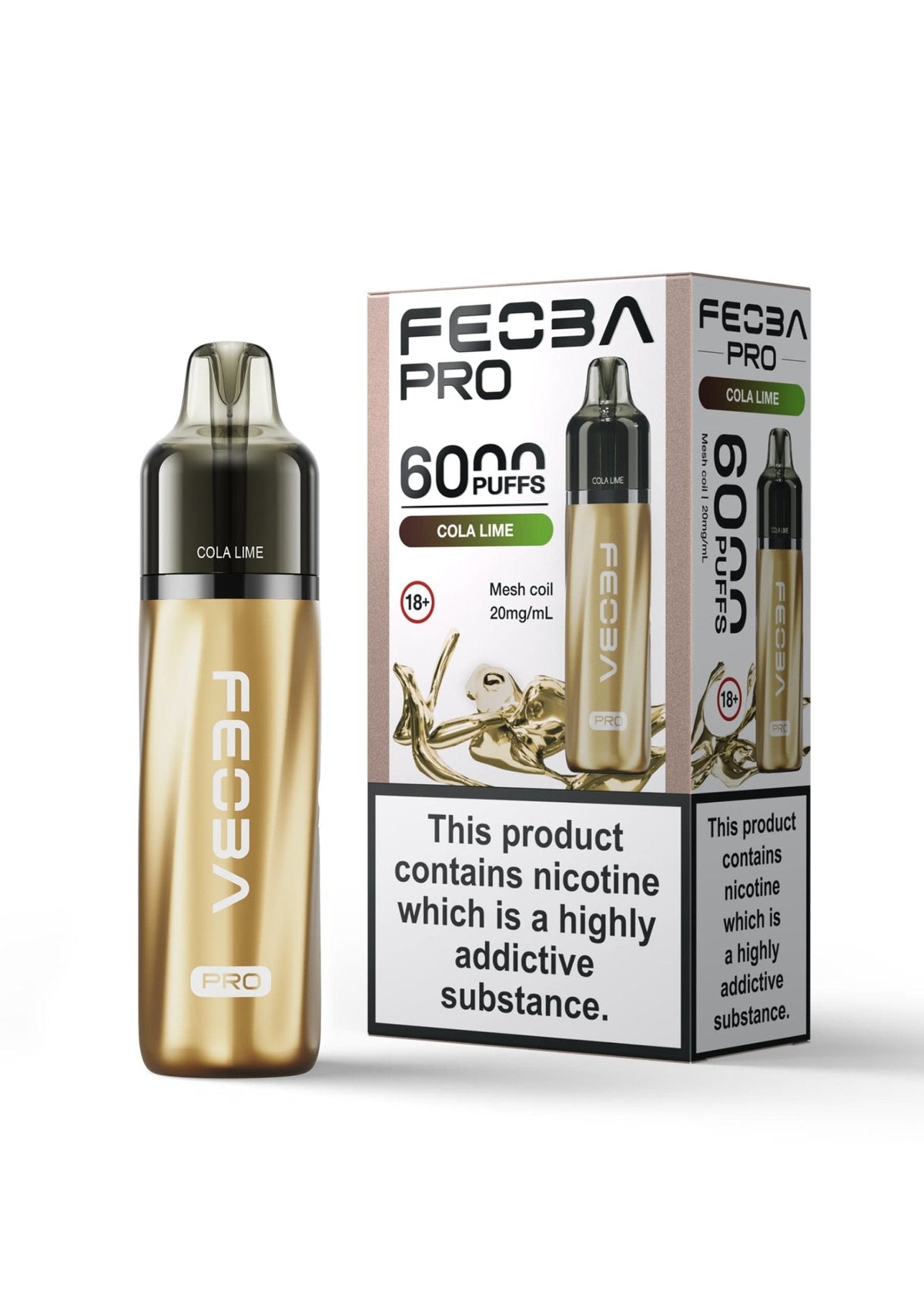 bulk wholesale Feoba Pro 6000+ Vape Kit Box of 5 - Cola Lime