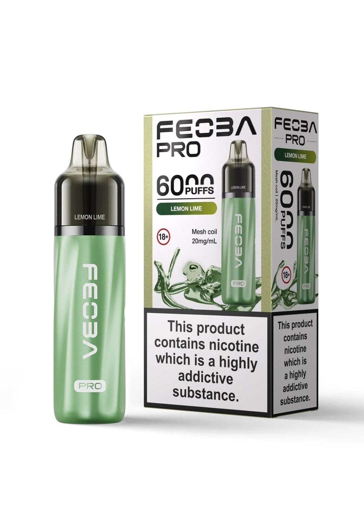 bulk wholesale Feoba Pro 6000+ Vape Kit Box of 5 - Lemon Lime