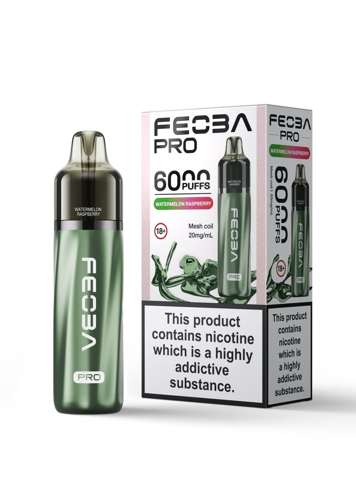 bulk wholesale Feoba Pro 6000+ Vape Kit Box of 5 - Watermeon Raspberry