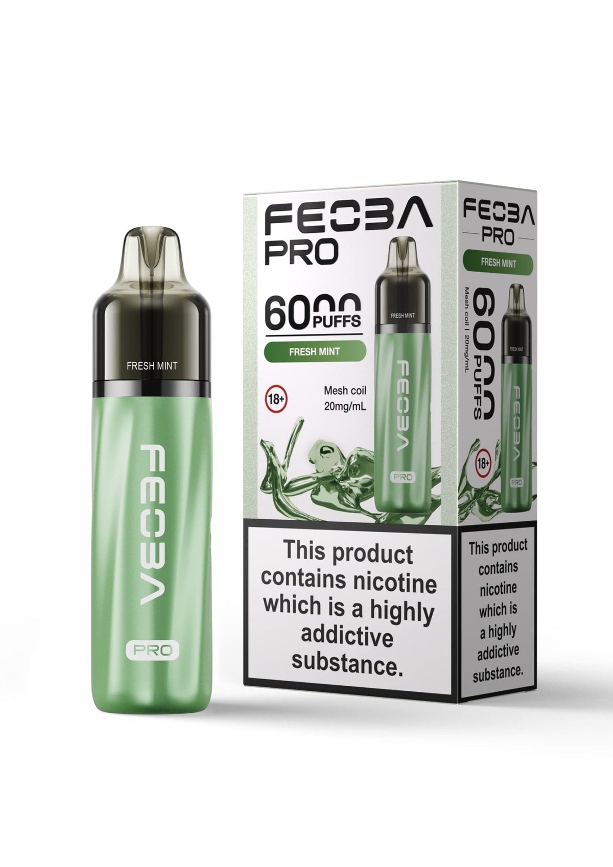 bulk wholesale Feoba Pro 6000+ Vape Kit Box of 5 - Fresh Mint