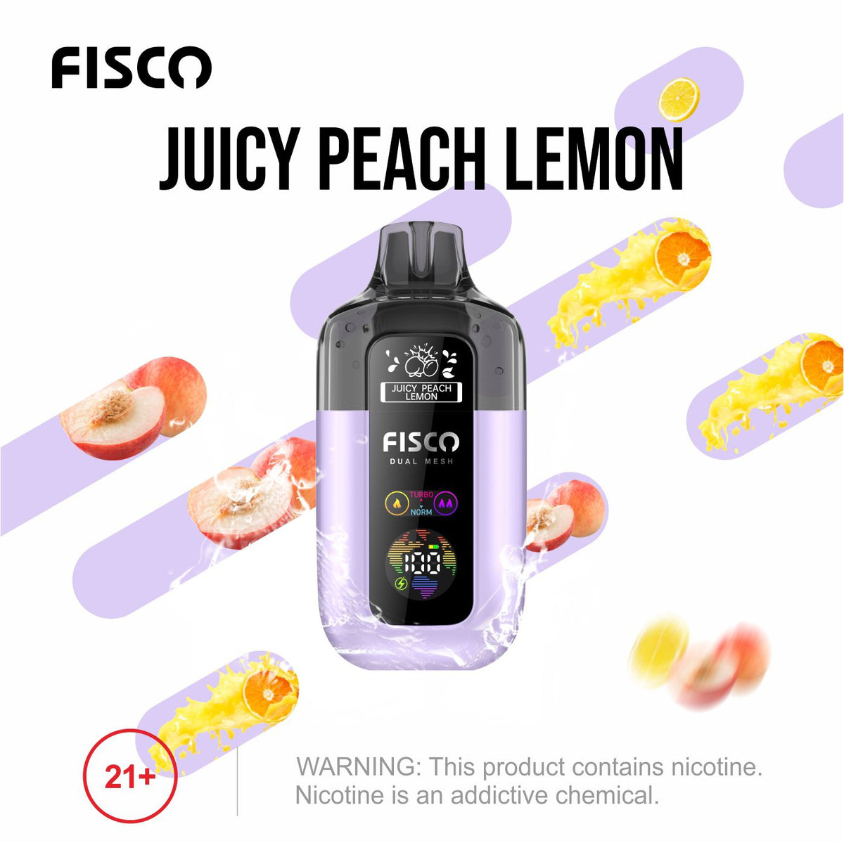 bulk wholesale Fisco Point Pro 7000 Disposable Box of 5 - Juicy Peach Lemon