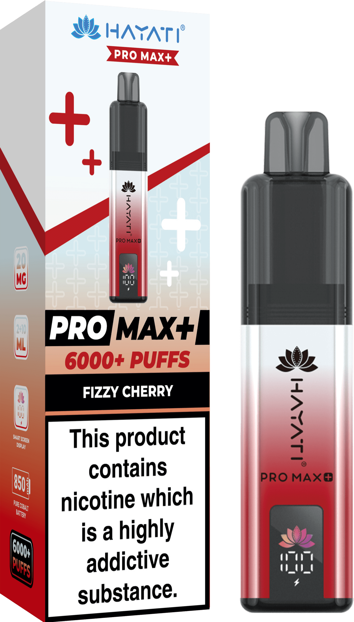 bulk wholesale Hayati Pro Max+ 6000 Puffs Vape Kit Box of 5 - Fizzy Cherry