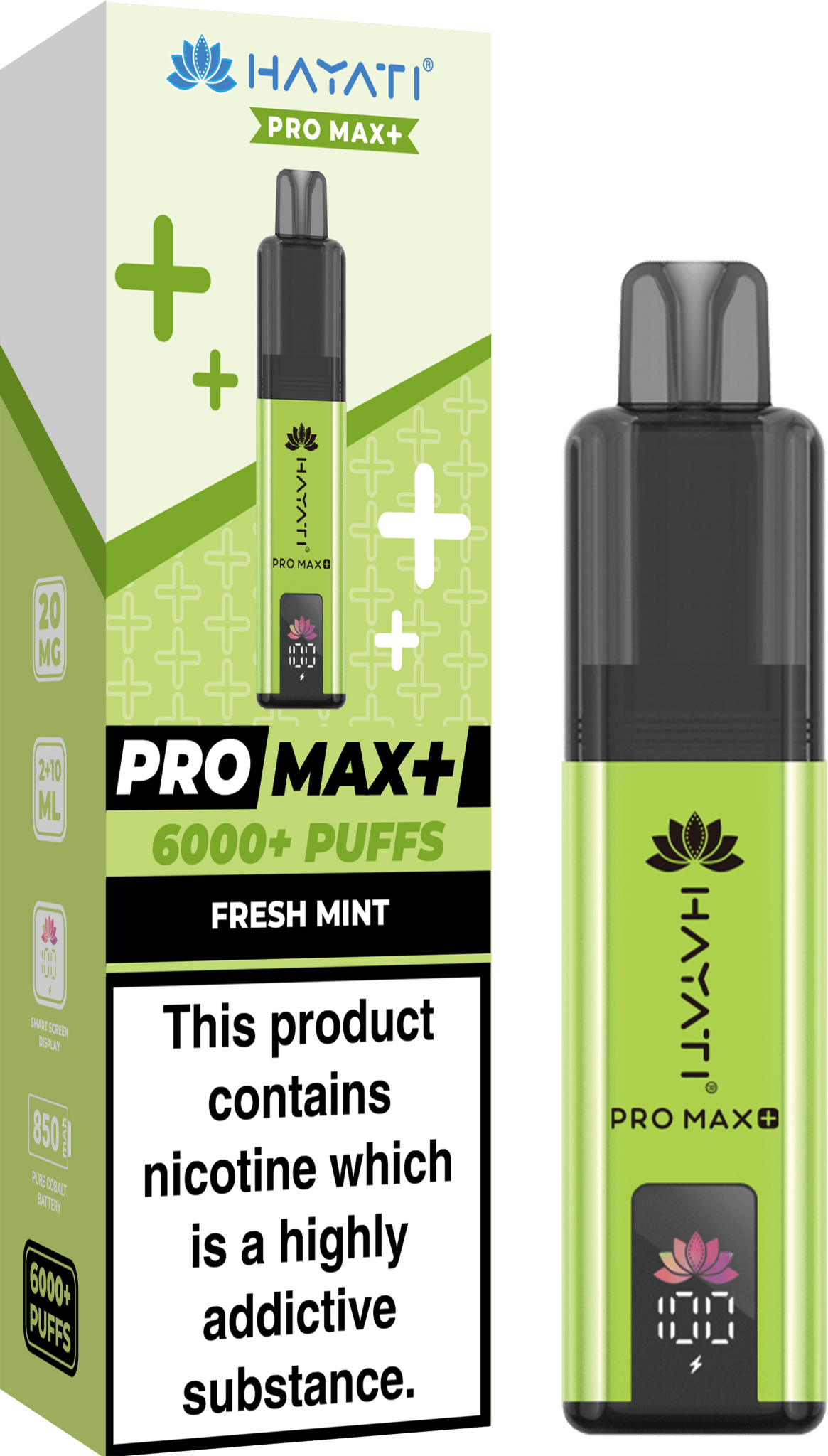 bulk wholesale Hayati Pro Max+ 6000 Puffs Vape Kit Box of 5 - Fresh Mint