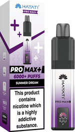 Hayati Crystal Pro Max+ 6000 Puffs Vape Kit Box of 10 - Mcr Vape Distro
