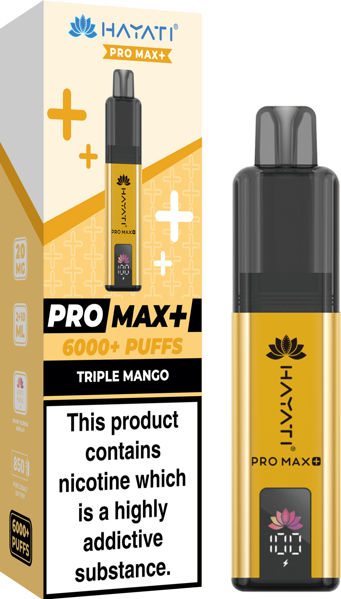 Hayati Crystal Pro Max+ 6000 Puffs Vape Kit Box of 10 - Mcr Vape Distro