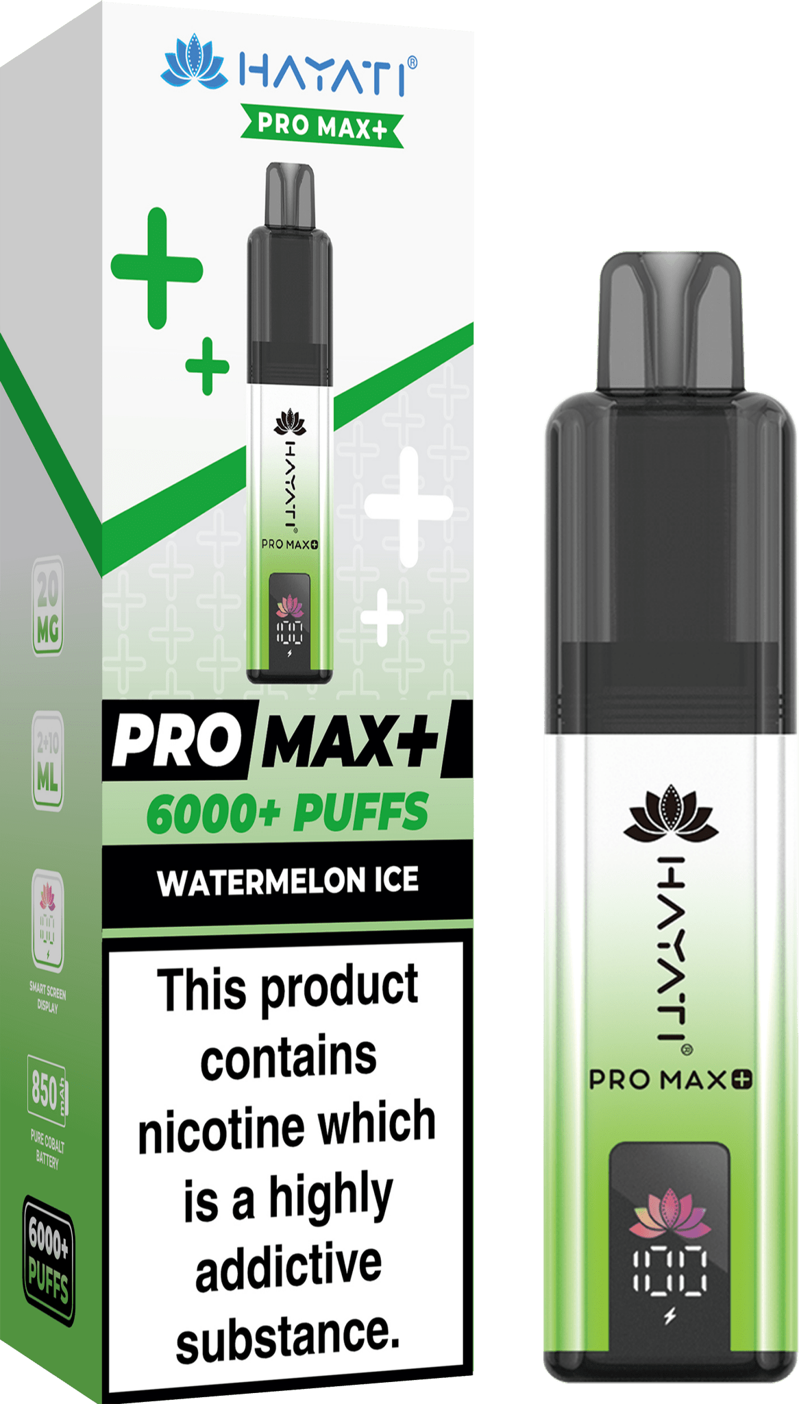 bulk wholesale Hayati Pro Max+ 6000 Puffs Vape Kit Box of 5 - Watermelon Ice