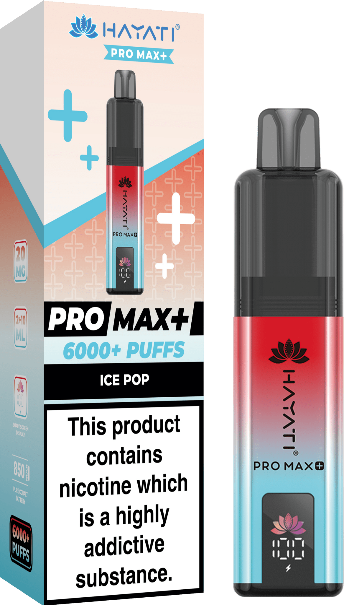 bulk wholesale Hayati Pro Max+ 6000 Puffs Vape Kit Box of 5 - Ice Pop