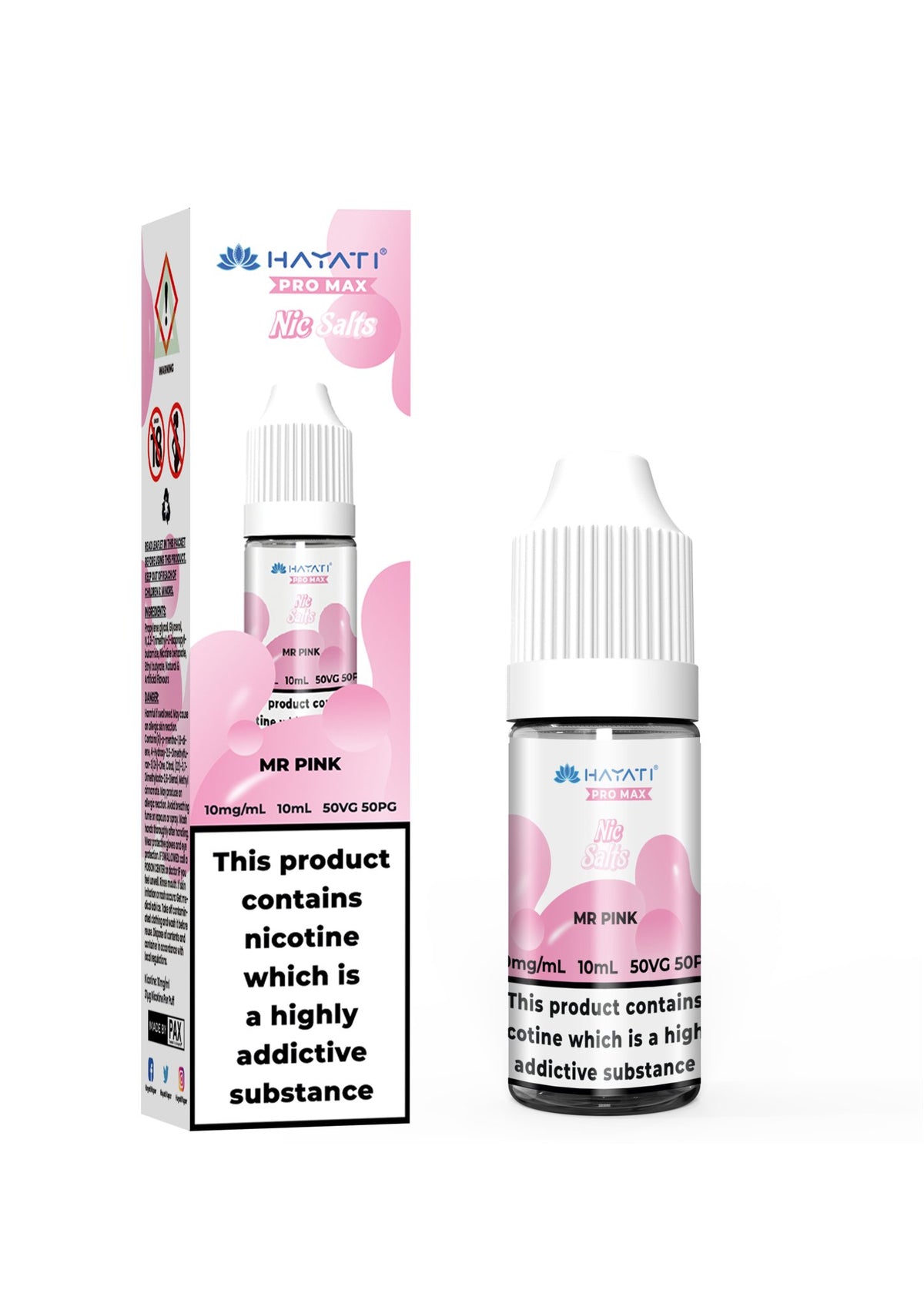 bulk wholesale Hayati Pro Max Nic Salt 10ml E - liquids - (BOX OF 10) - Mr Pink