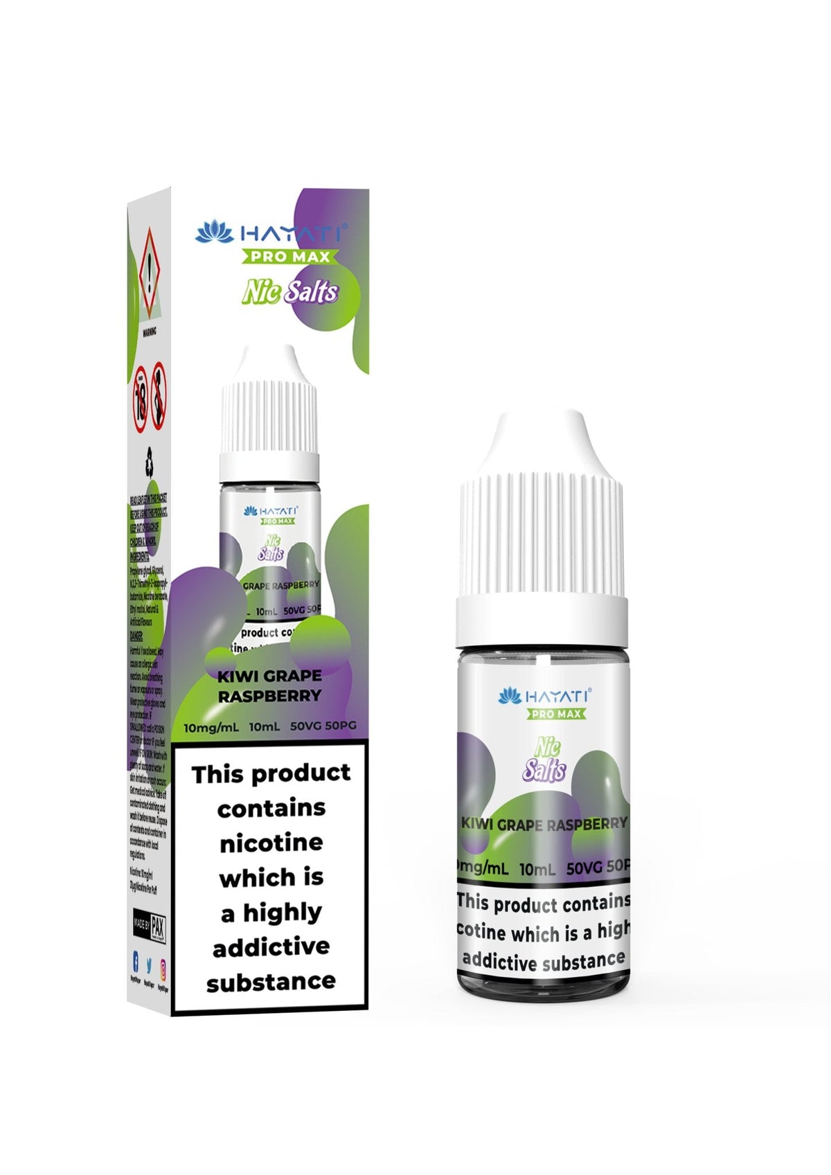 bulk wholesale Hayati Pro Max Nic Salt 10ml E - liquids - (BOX OF 10) - Kiwi Grape Raspberry