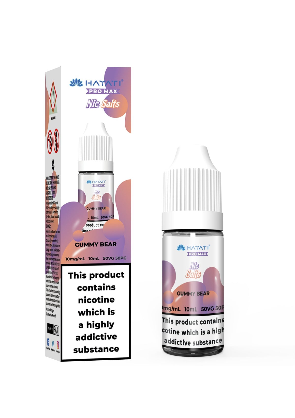 bulk wholesale Hayati Pro Max Nic Salt 10ml E - liquids - (BOX OF 10) - Gummy Bear
