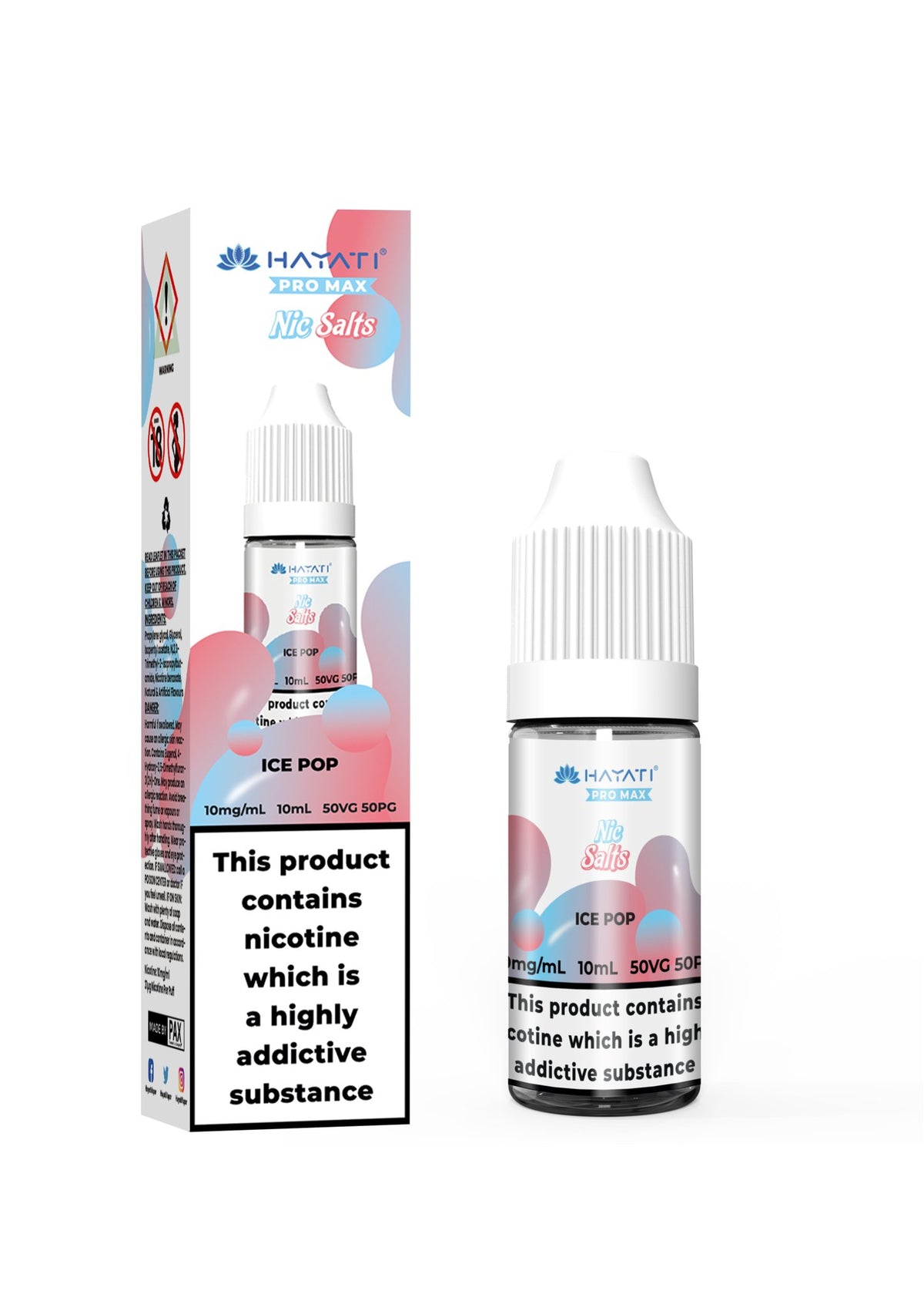bulk wholesale Hayati Pro Max Nic Salt 10ml E - liquids - (BOX OF 10) - Ice Pop