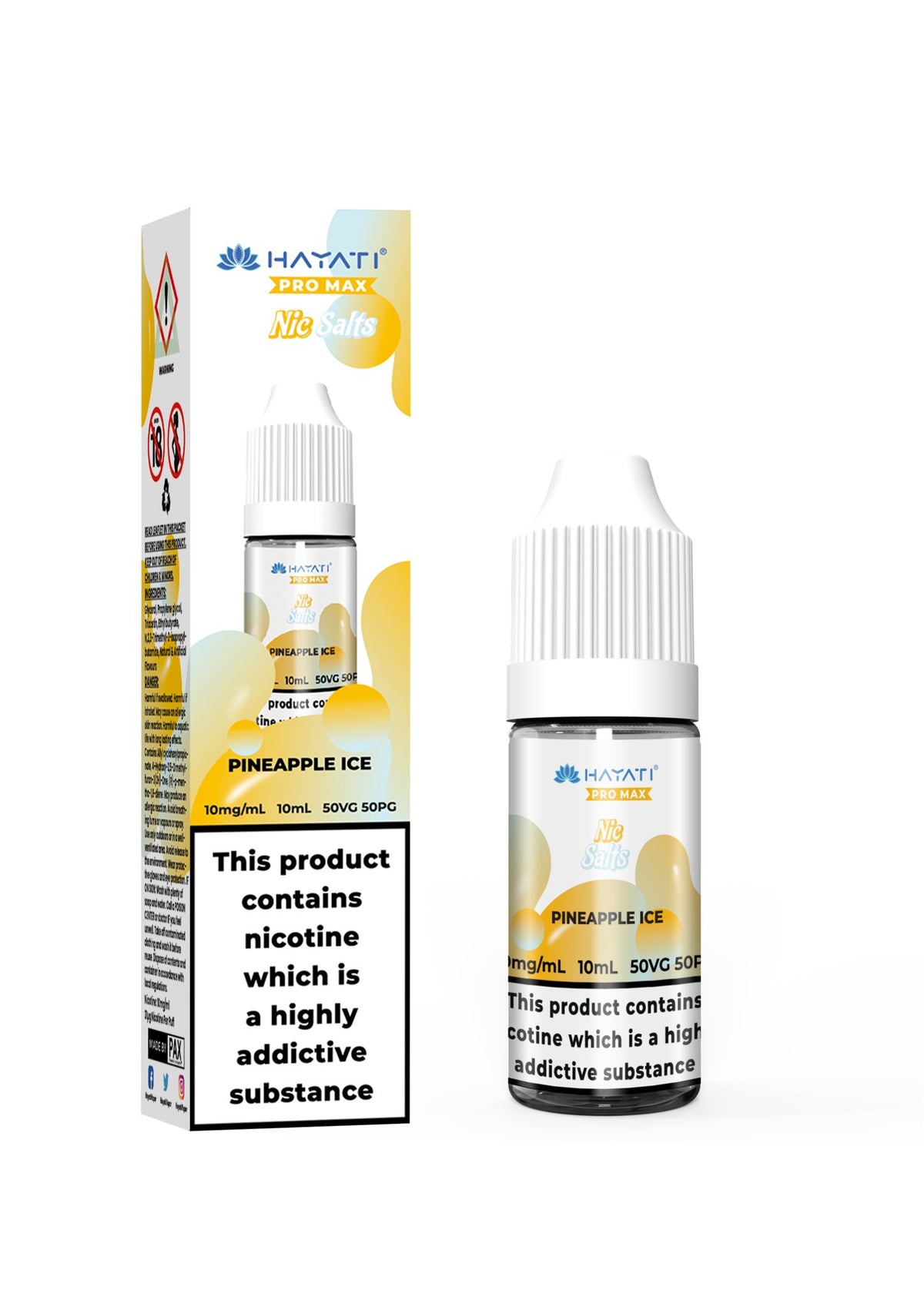 bulk wholesale Hayati Pro Max Nic Salt 10ml E - liquids - (BOX OF 10) - Pineapple Ice