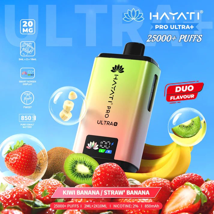 bulk wholesale Hayati Pro Ultra Plus 25000 Starter Vape Kit Box of 5 - Blackcurrant Cotton K / Blue Raspberry