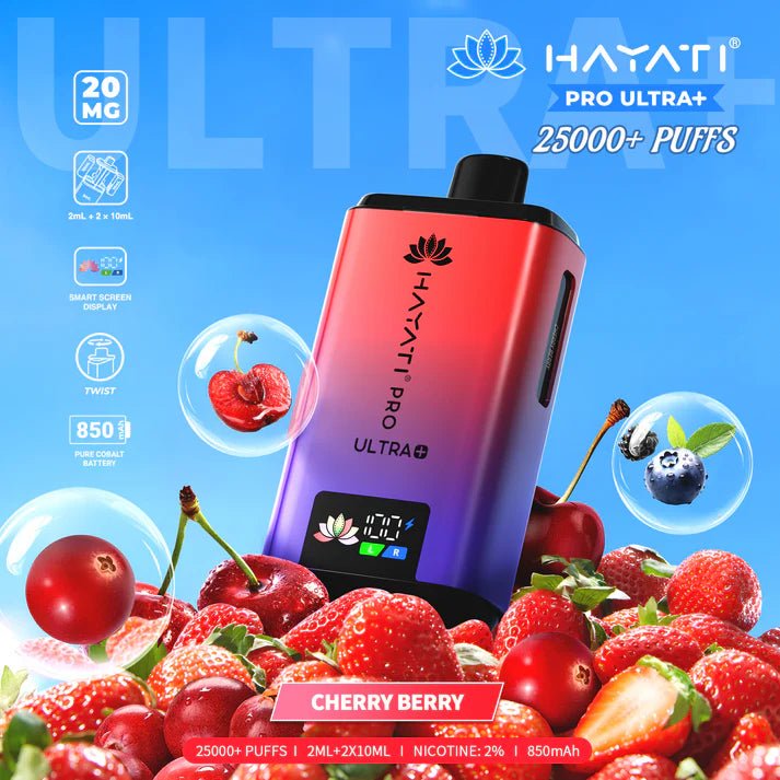 bulk wholesale Hayati Pro Ultra Plus 25000 Starter Vape Kit Box of 5 - Blackcurrant Cotton K / Blue Raspberry