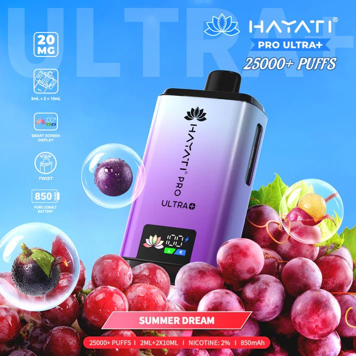 bulk wholesale Hayati Pro Ultra Plus 25000 Starter Vape Kit Box of 5 - Blackcurrant Cotton K / Blue Raspberry