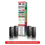 bulk wholesale IVG 2400 Reload 4 in 1 Prefilled Pods Box of 5 - Apple Edition