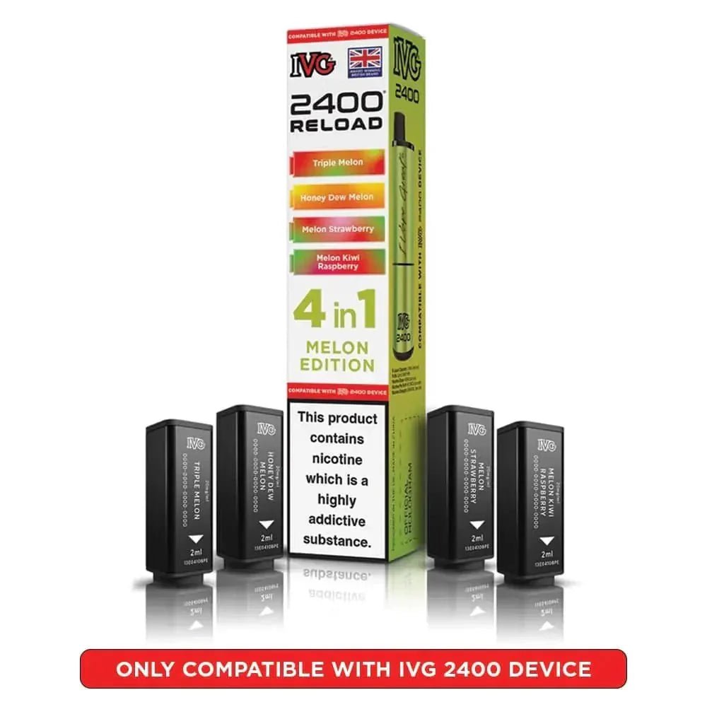bulk wholesale IVG 2400 Reload 4 in 1 Prefilled Pods Box of 5 - Melon Edition