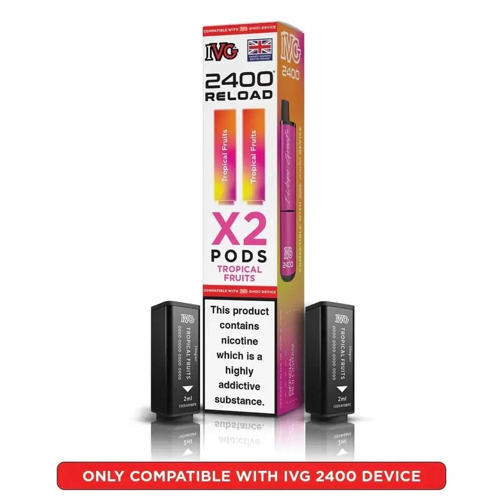 bulk wholesale IVG 2400 Reload 4 in 1 Prefilled Pods Box of 5 - Tropical Fruits