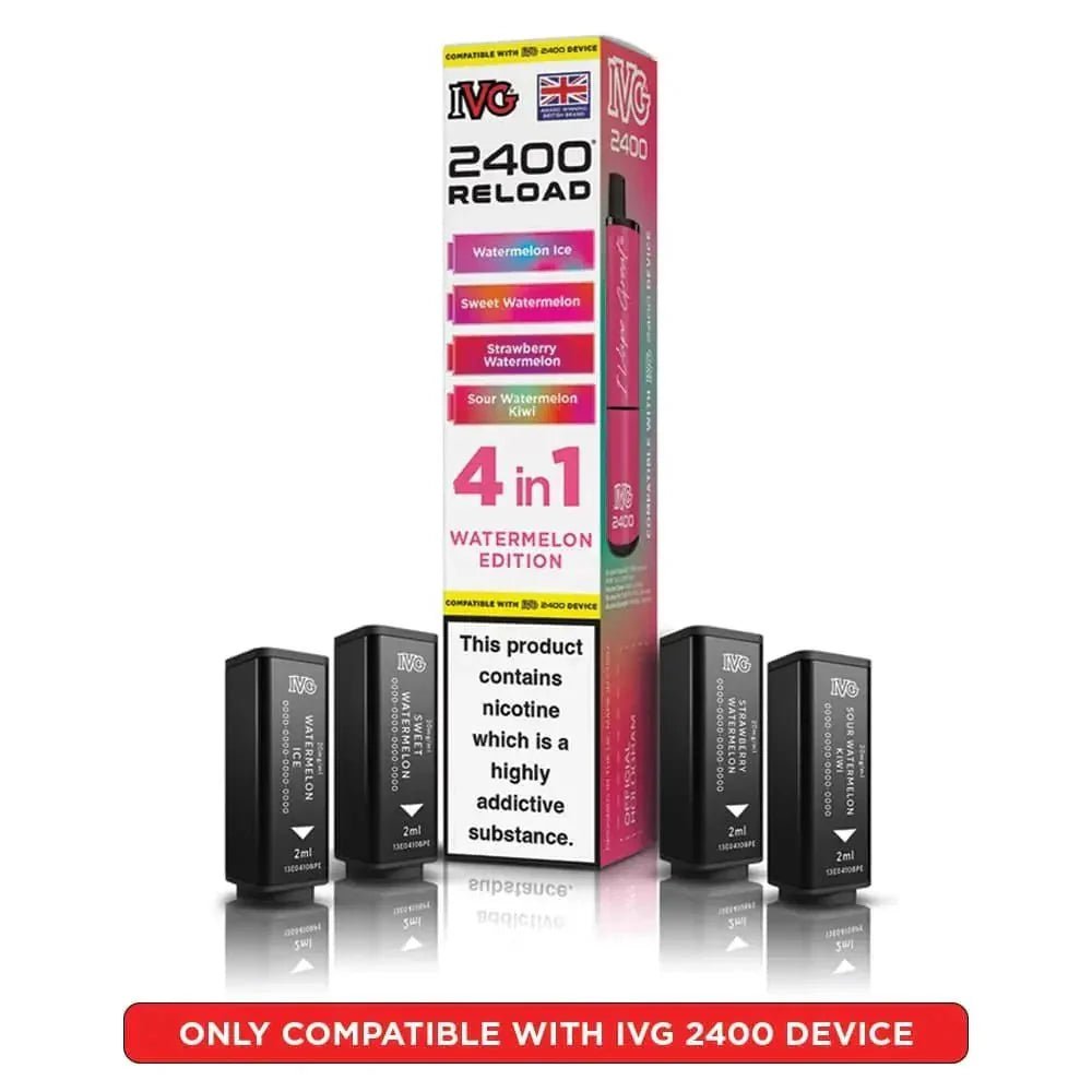 bulk wholesale IVG 2400 Reload 4 in 1 Prefilled Pods Box of 5 - Watermelon Edition