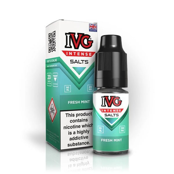 bulk wholesale IVG Intense Nic Salts 10ml E - Liquid Box of 10 - Fresh Mint