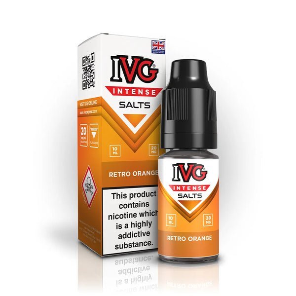 bulk wholesale IVG Intense Nic Salts 10ml E - Liquid Box of 10 - Retro Orange