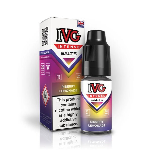 bulk wholesale IVG Intense Nic Salts 10ml E - Liquid Box of 10 - Riberry Lemonade