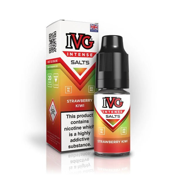 bulk wholesale IVG Intense Nic Salts 10ml E - Liquid Box of 10 - Strawberry Kiwi