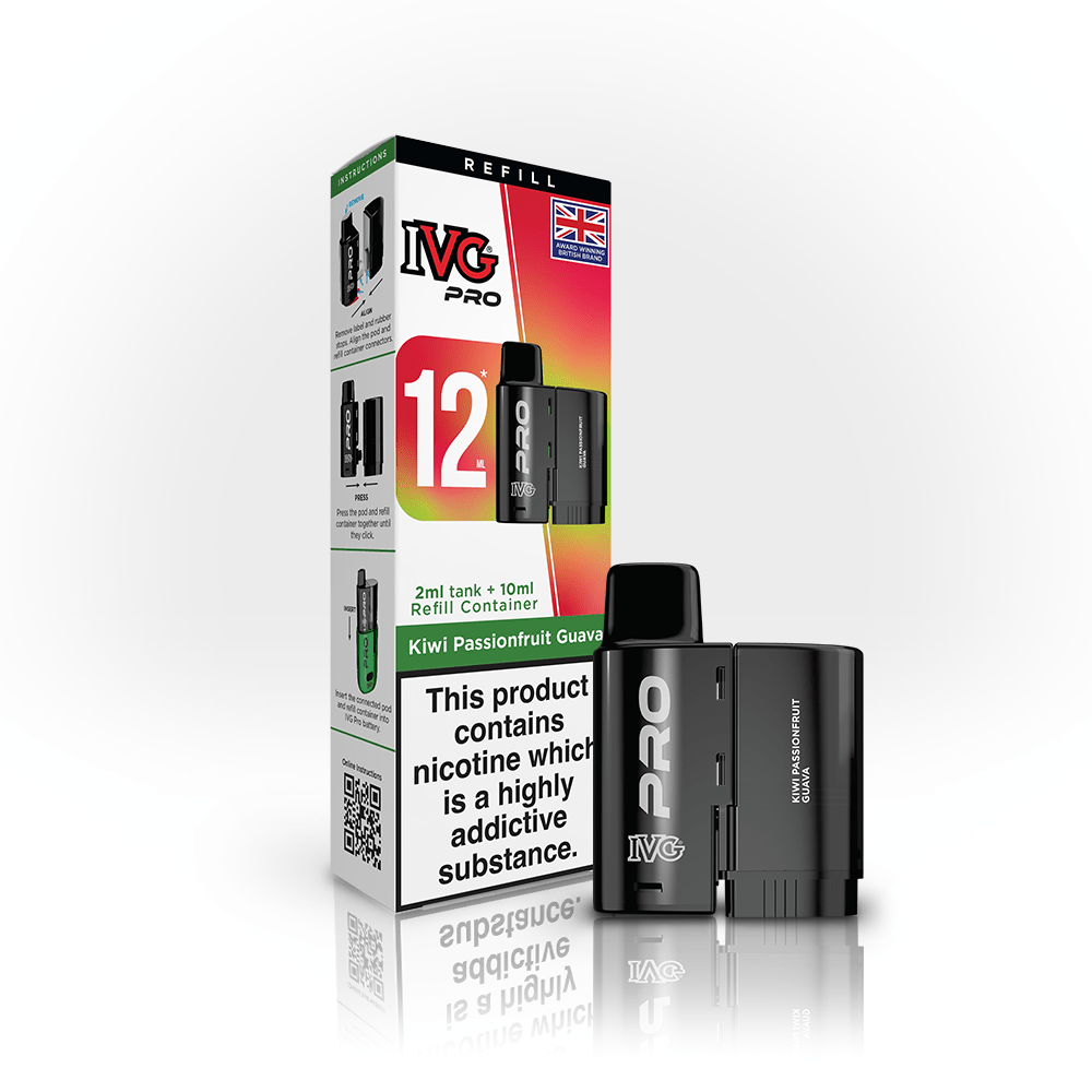 bulk wholesale IVG Pro 12 Prefilled Vape Pods (Box of 5) - Kiwi Passionfruit Guava