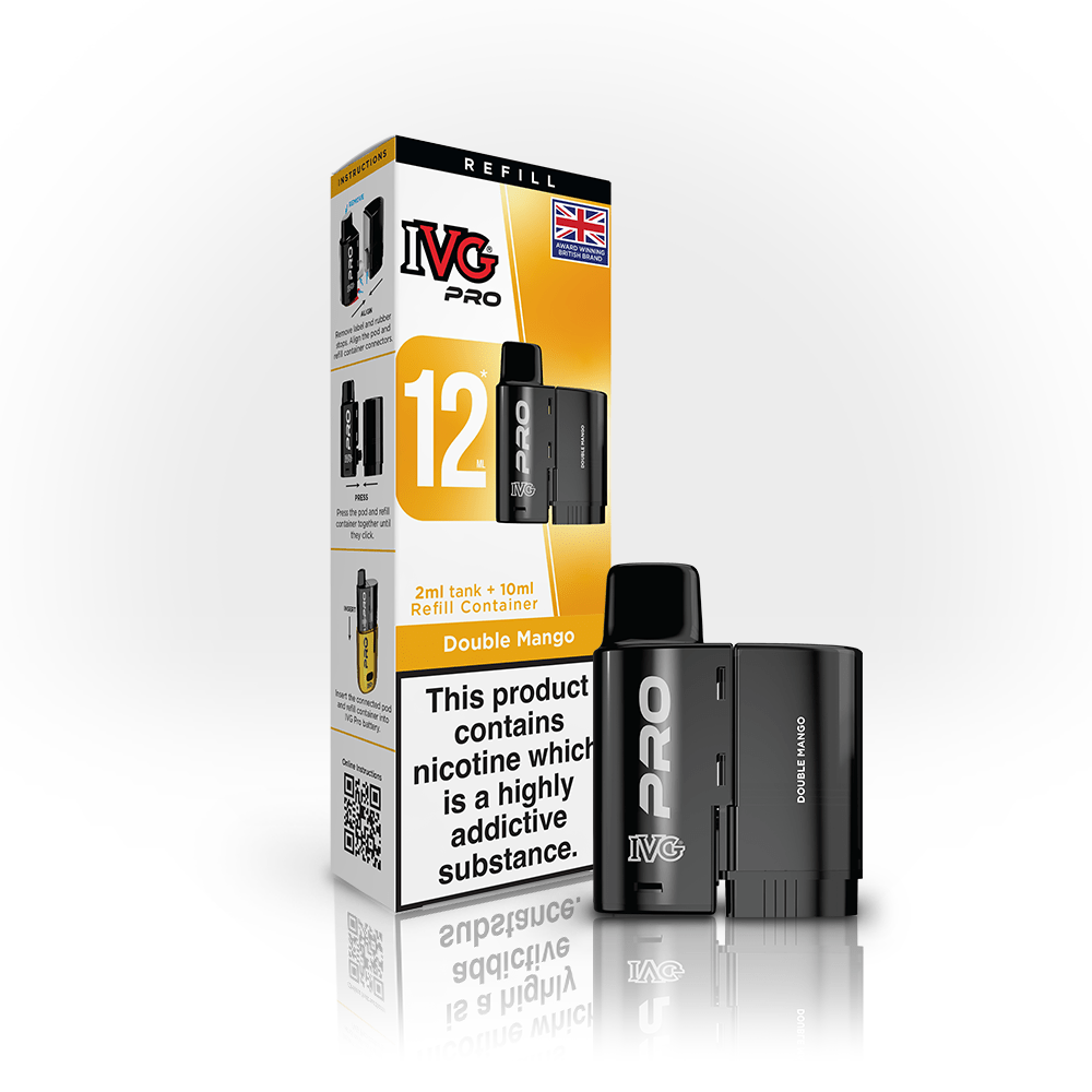 bulk wholesale IVG Pro 12 Prefilled Vape Pods (Box of 5) - Double Mango