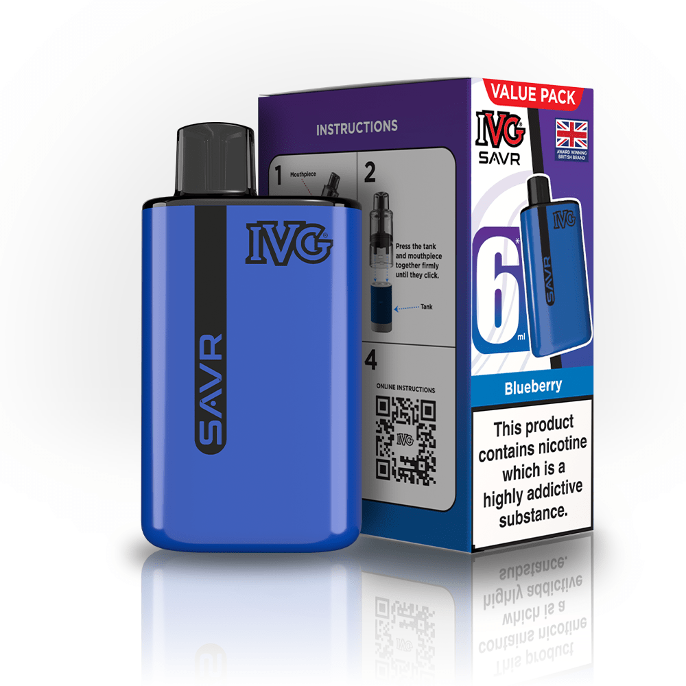 bulk wholesale IVG SAVR 3000 Vape Kit Box of 5 - Blueberry