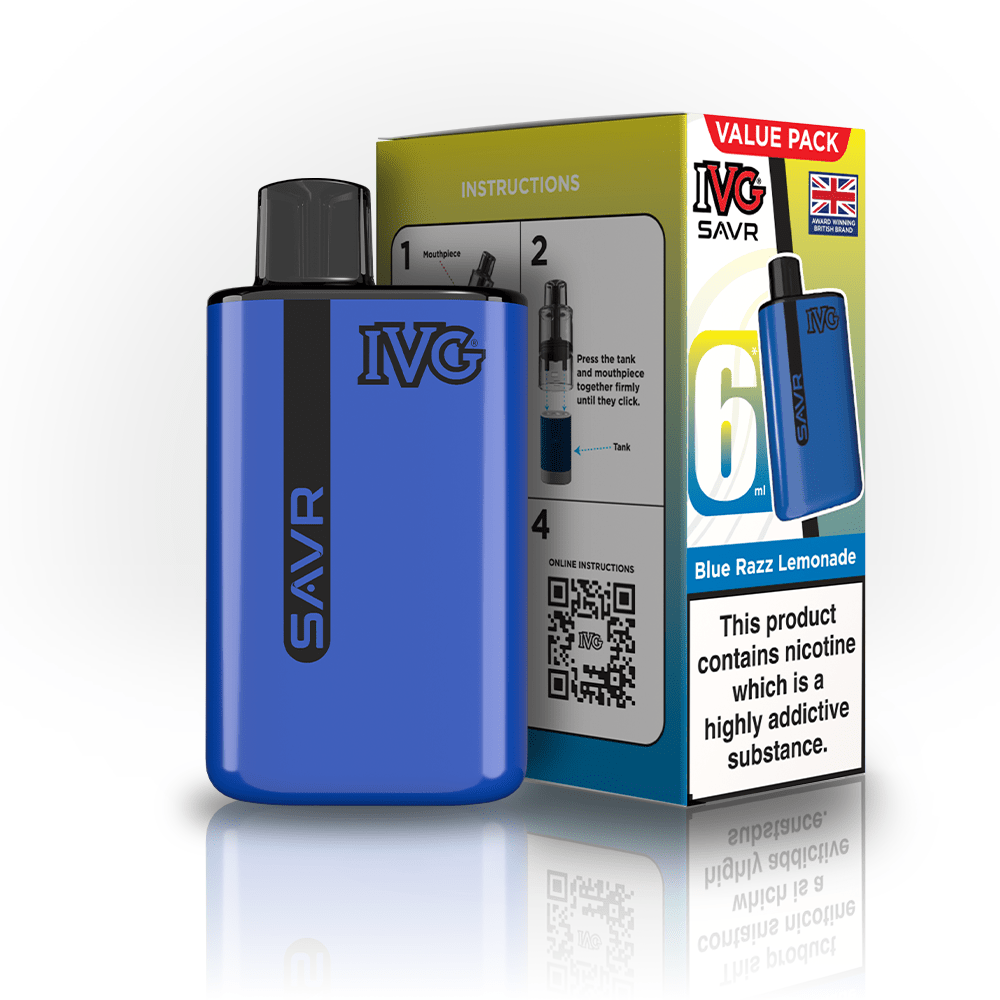 bulk wholesale IVG SAVR 3000 Vape Kit Box of 5 - Blue Razz Lemonade