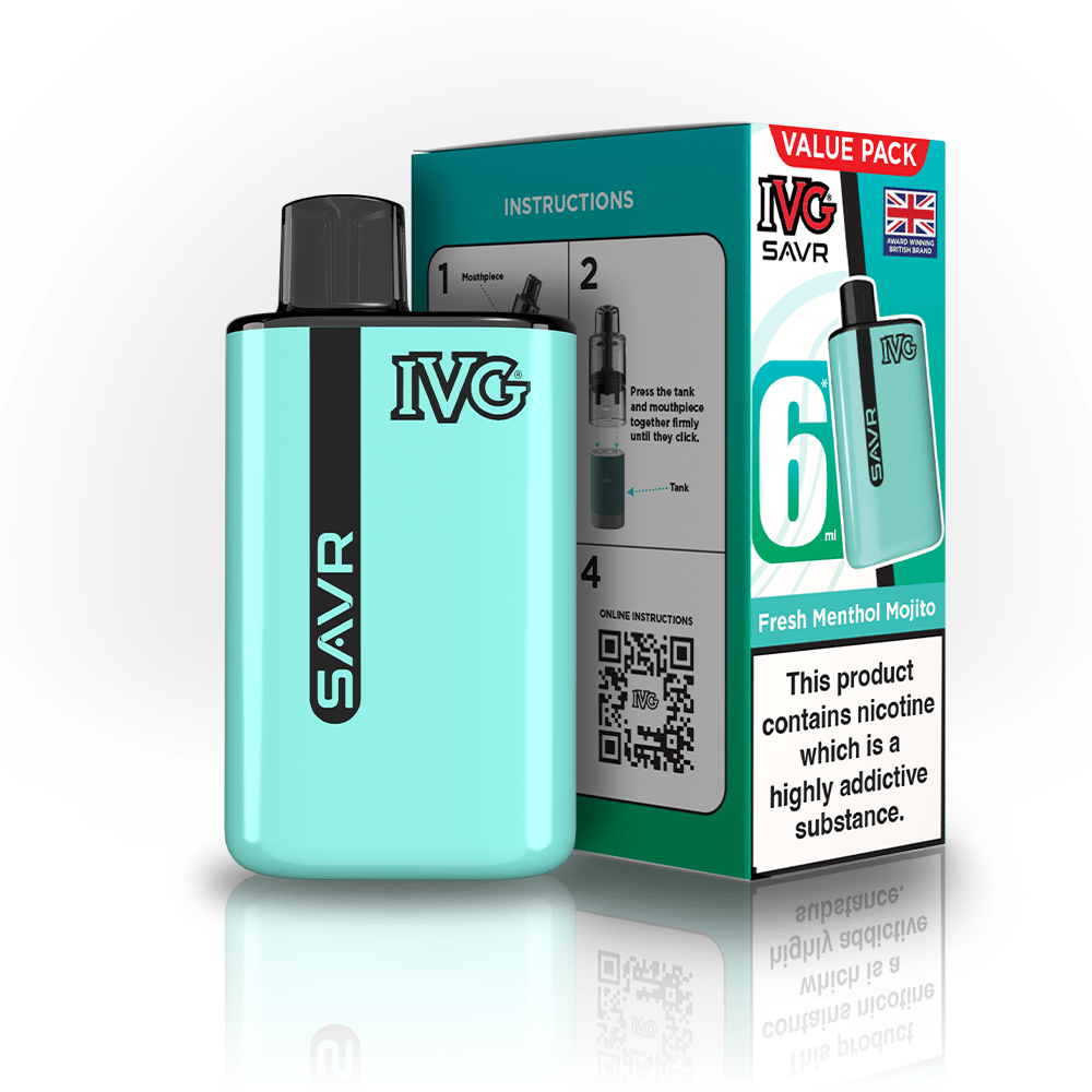 bulk wholesale IVG SAVR 3000 Vape Kit Box of 5 - Fresh Menthol Mojito