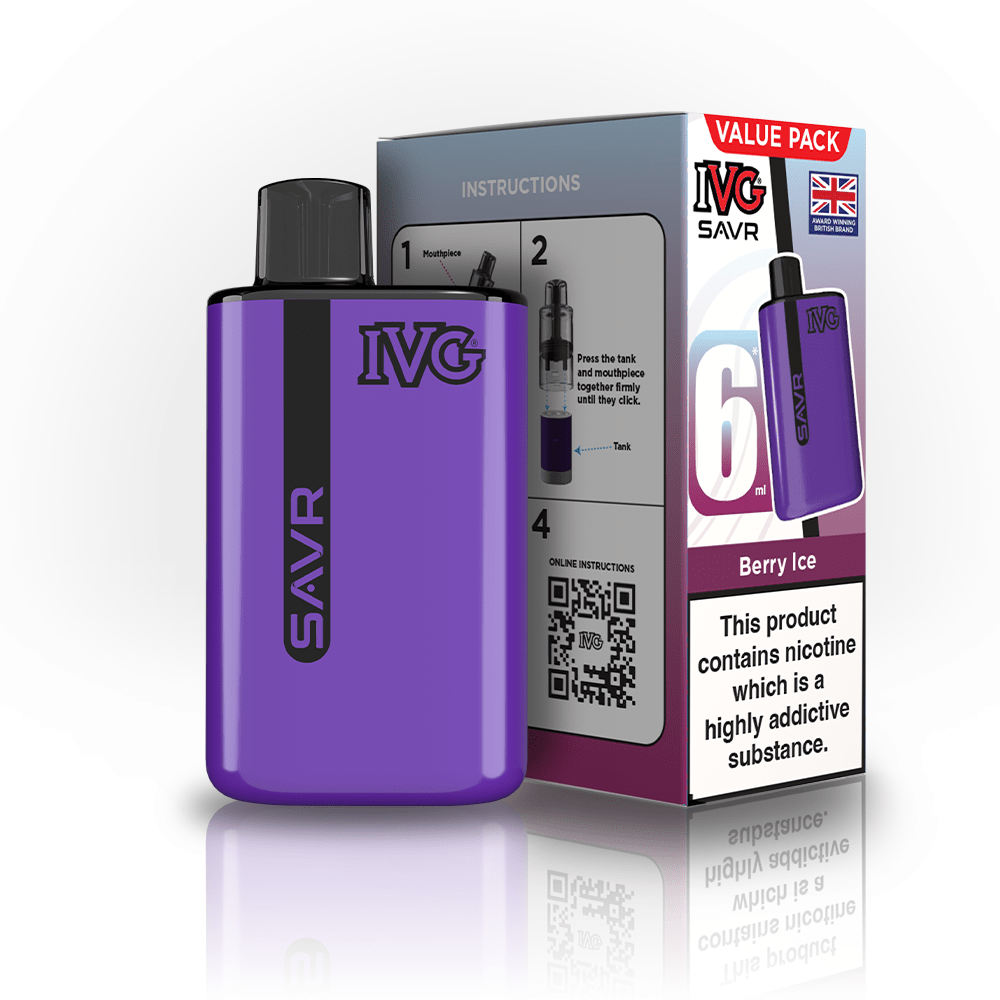bulk wholesale IVG SAVR 3000 Vape Kit Box of 5 - Berry Ice