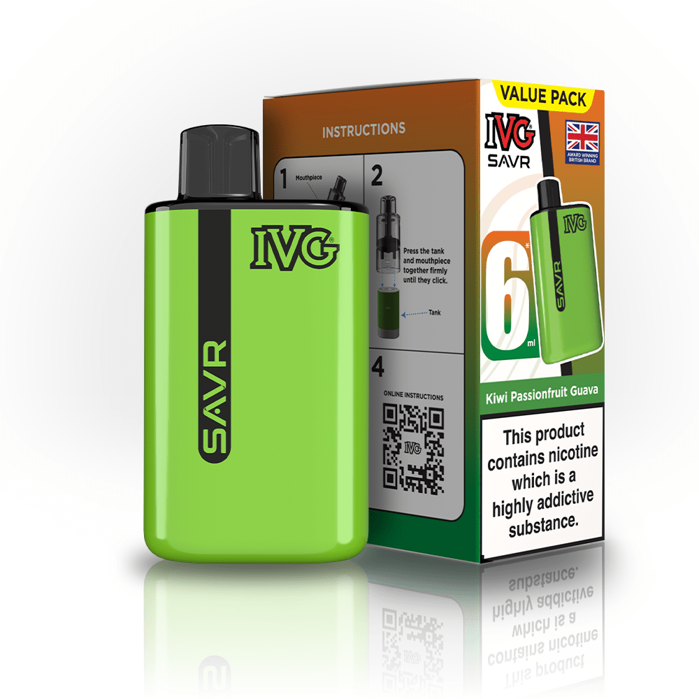 bulk wholesale IVG SAVR 3000 Vape Kit Box of 5 - Kiwi Passionfruit Guava