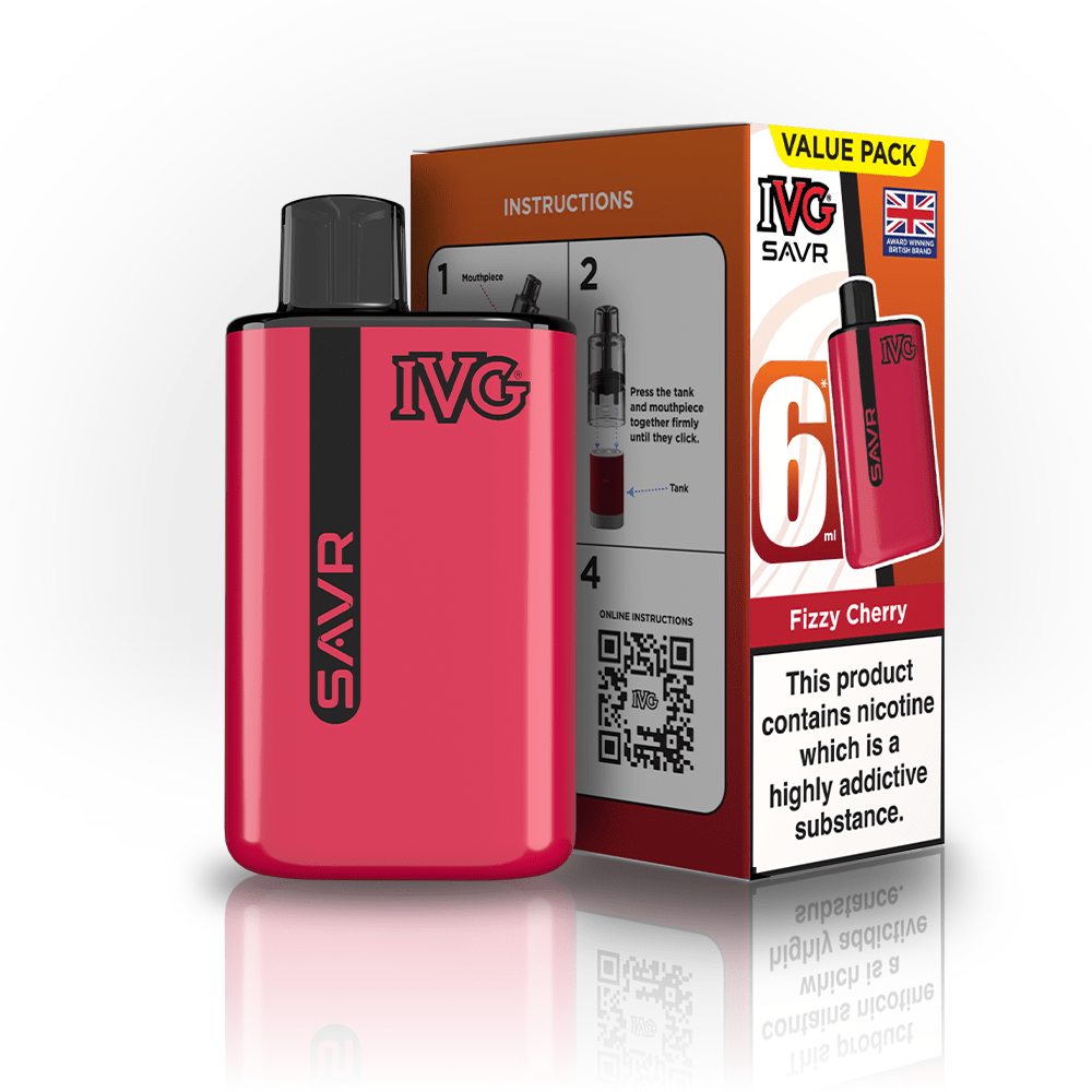 bulk wholesale IVG SAVR 3000 Vape Kit Box of 5 - Fizzy Cherry